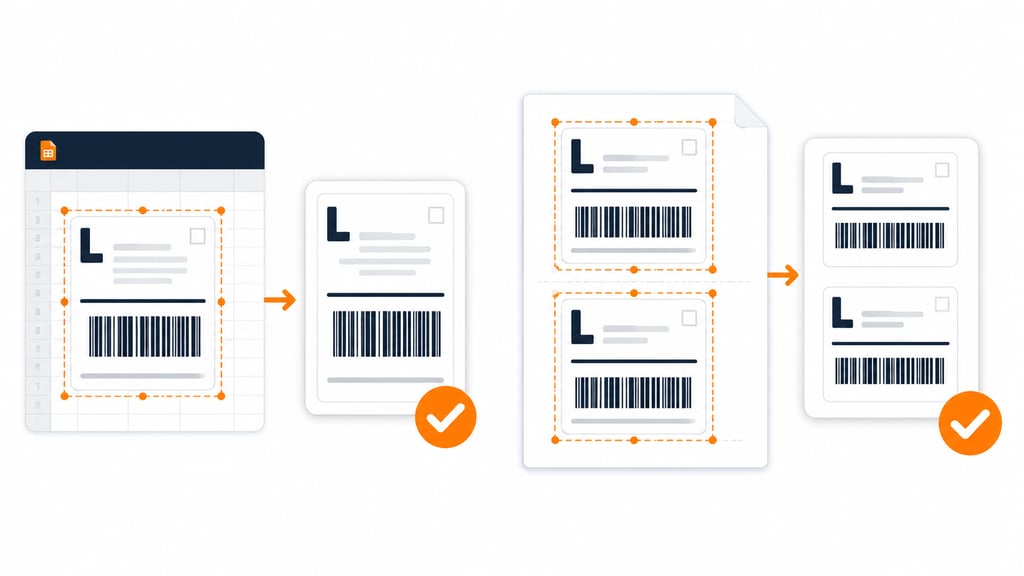Match the Template to the Right Label Size