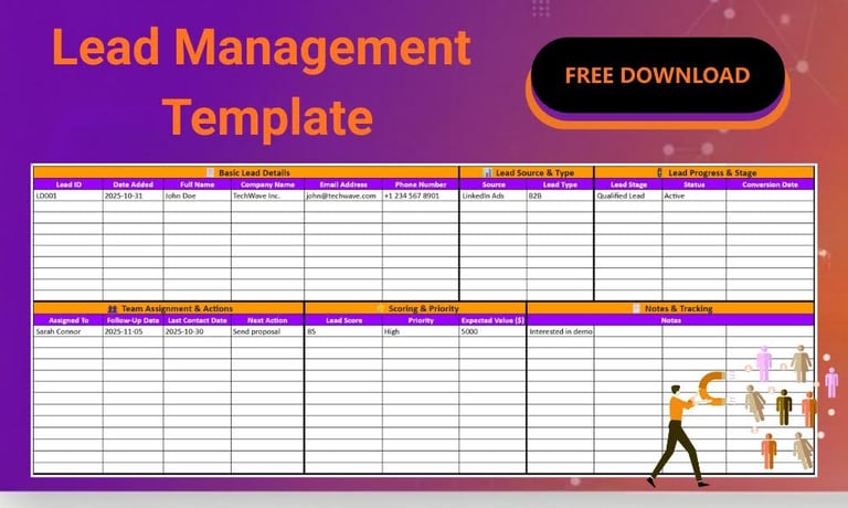 Lead Management Template for Organized and Efficient Lead Tracking