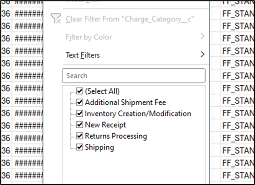 Fulfyld Billing Detail Report Excel export example