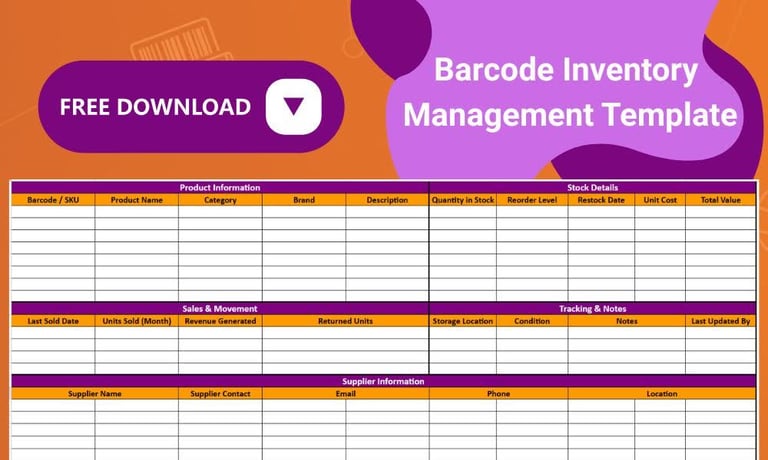 Barcode Inventory System Excel Template: Streamline Your Tracking Process