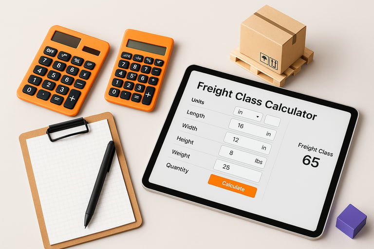 Freight Class Calculator: Ship Smarter with Precise Class and Density Data