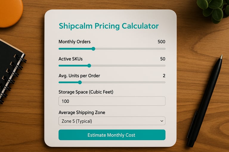 ShipCalm Pricing Calculator: Your Tool for Complete Fulfillment Clarity