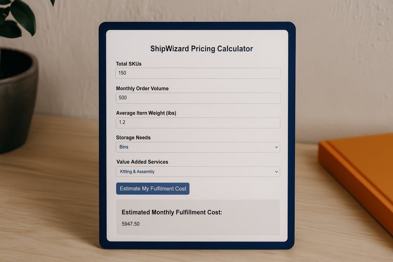 ShipWizard Pricing Calculator for Accurate Fulfillment Estimates